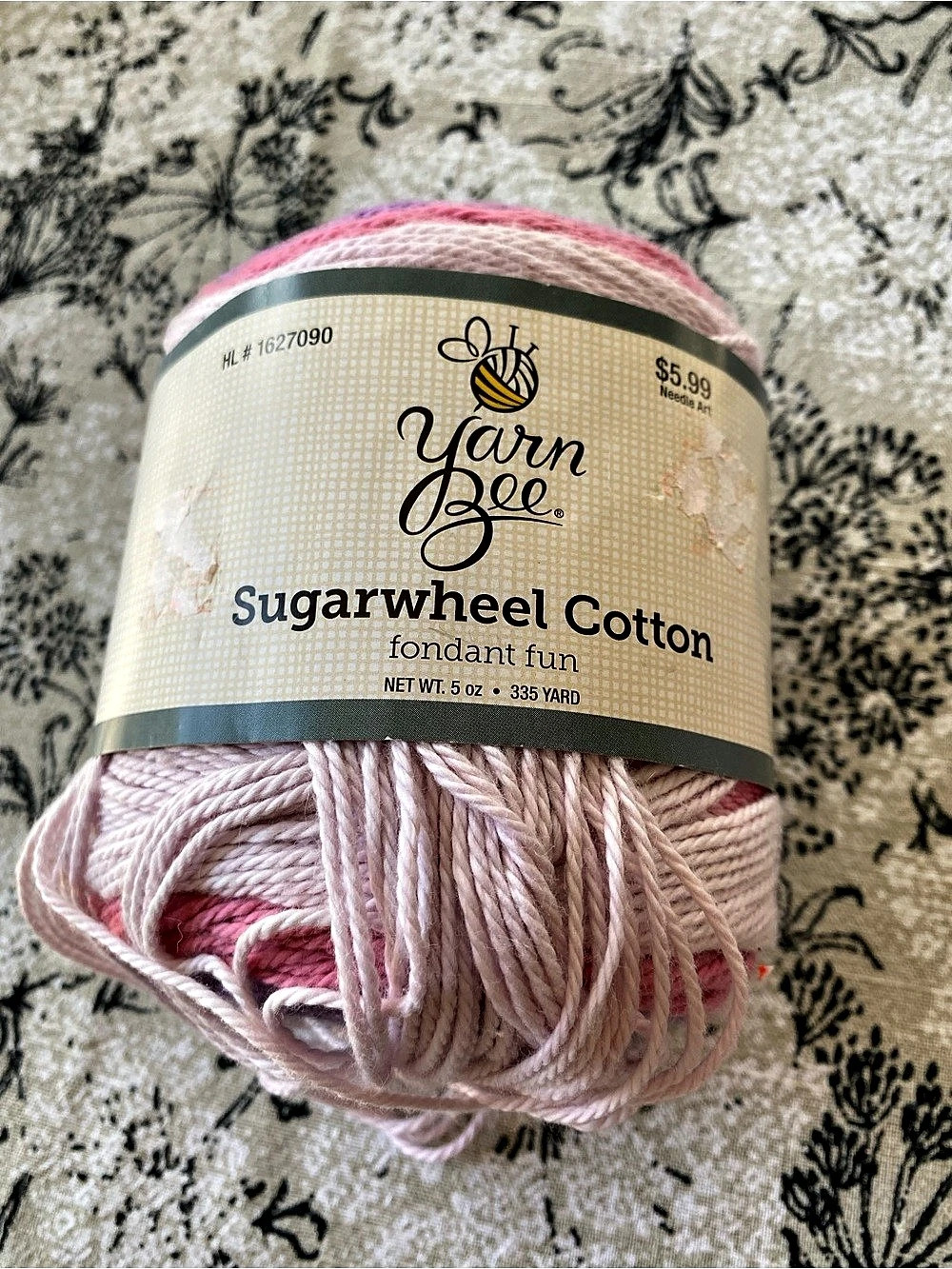 Yarn Bee Sugarwheel Cotton Yarn Fondant Fun NWT